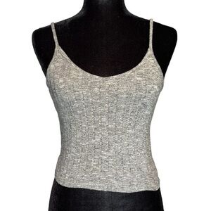 Cropped Knit Wide Ribbed Tank